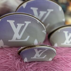 Luxury Brand Purple and White Women's Bag Set 4 In 1